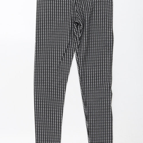 Blue Zoo Girls Black Check Polyester Chino Trousers Size 8-9 Years Regular Pullover