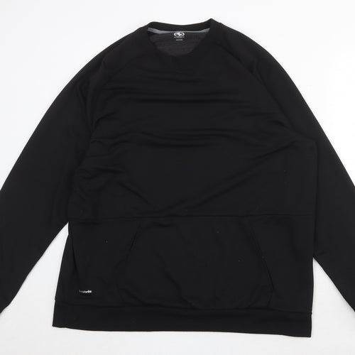 Athletic Works Mens Black Polyester Pullover Sweatshirt Size XL