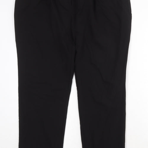 New Look Womens Black Polyester Trousers Size 16 Regular Zip