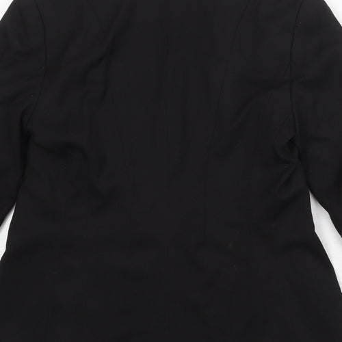H&M Womens Black Polyester Jacket Blazer Size 10