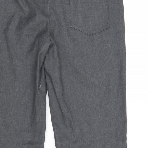 TL Mens Grey Polyester Dress Pants Trousers Size 32 in Regular Zip