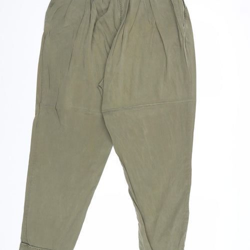 Edition Womens Green Lyocell Trousers Size 16 Regular