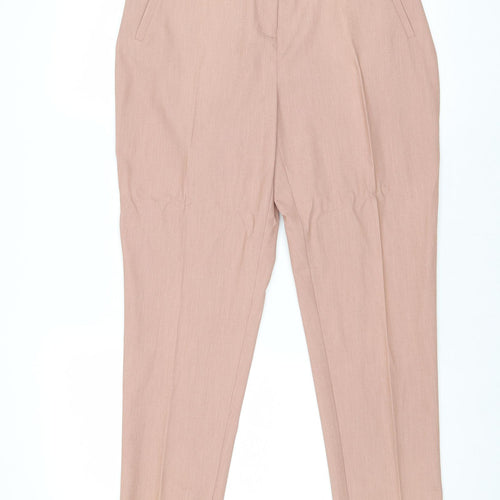 New Look Womens Pink Polyester Trousers Size 10 Regular Zip