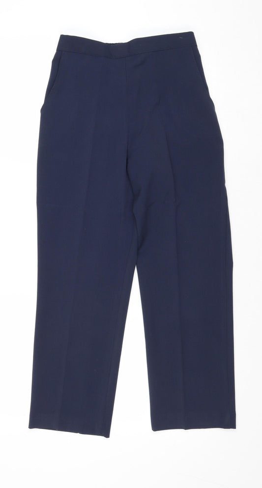 Pinns Womens Blue Polyester Trousers Size 10 Regular