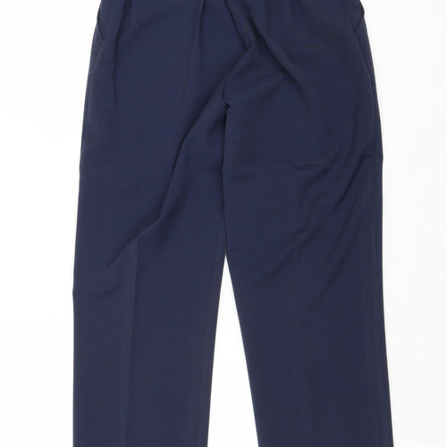 Pinns Womens Blue Polyester Trousers Size 10 Regular