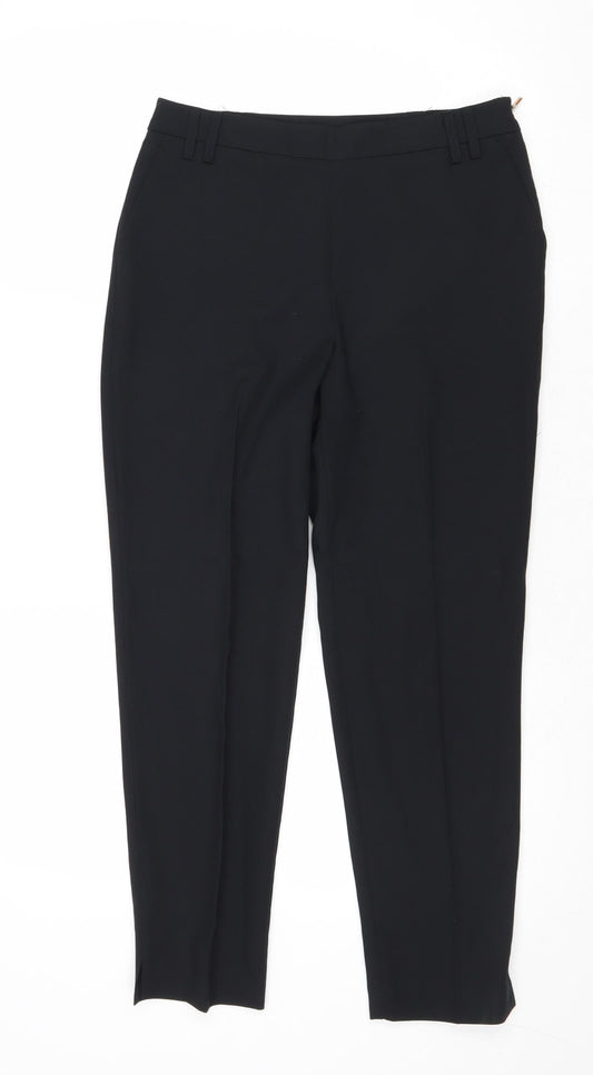 Dorothy Perkins Womens Black Polyester Dress Pants Trousers Size 6 Regular Zip