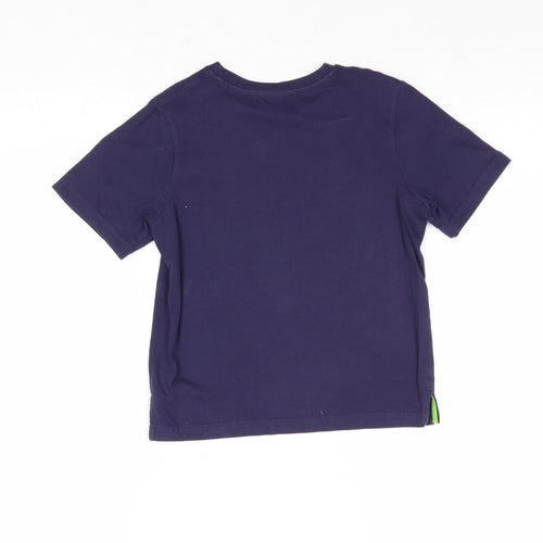 Mini Club Boys Blue Cotton Pullover T-Shirt Size 5-6 Years Crew Neck Pullover - Game Over