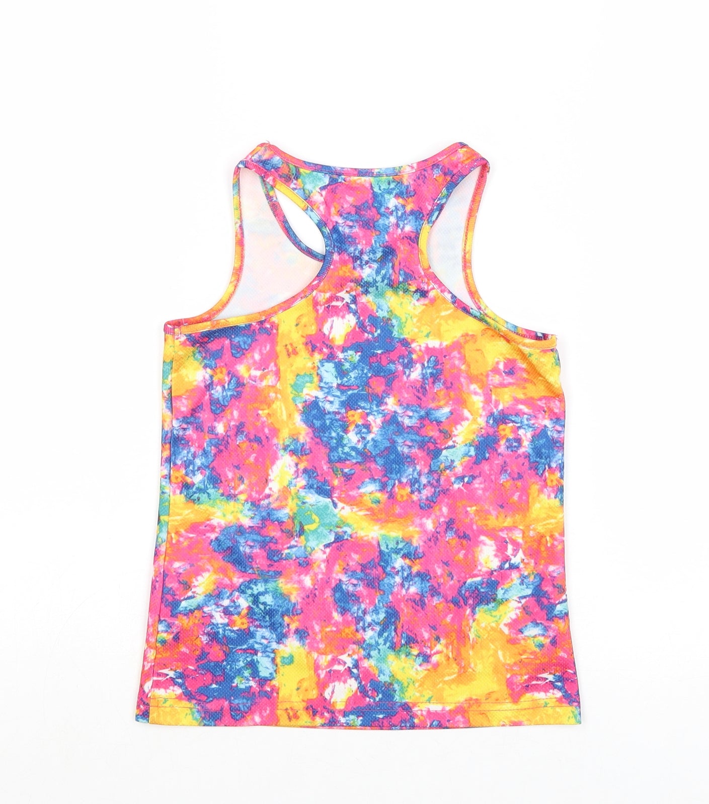 Converse Girls Multicoloured Geometric Polyester Pullover Tank Size 6-7 Years Boat Neck Pullover