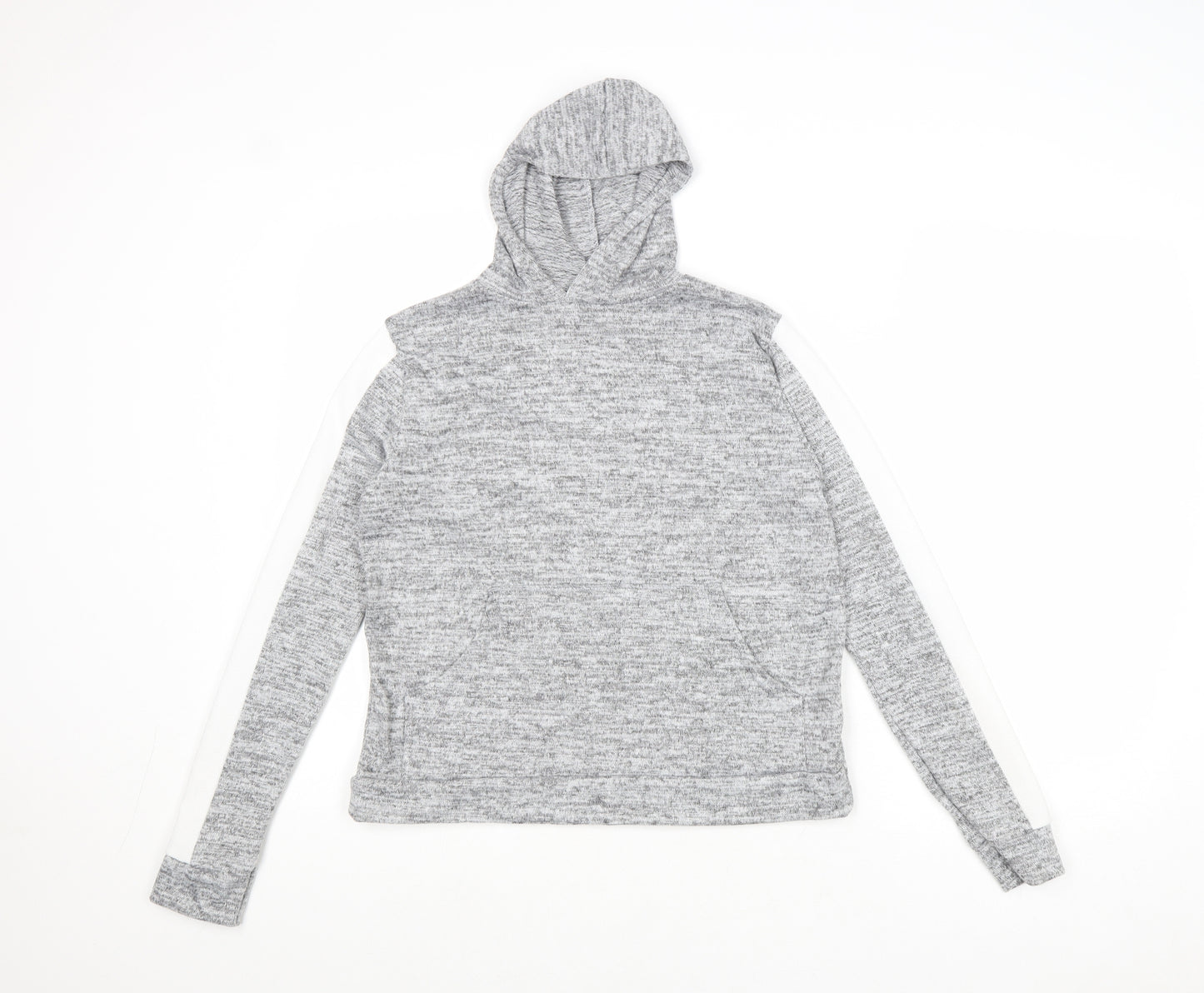 Boohoo Womens Grey Geometric Polyester Pullover Sweatshirt Size 12 Pullover