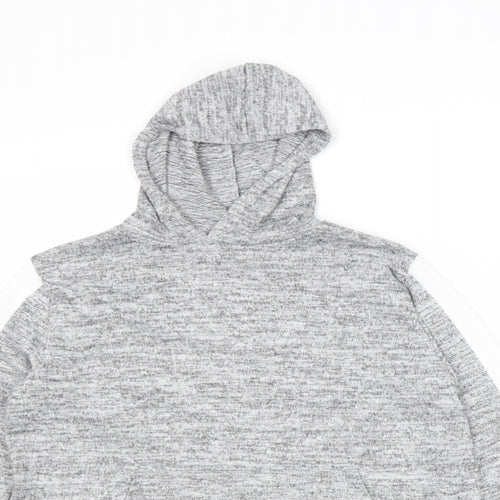 Boohoo Womens Grey Geometric Polyester Pullover Sweatshirt Size 12 Pullover