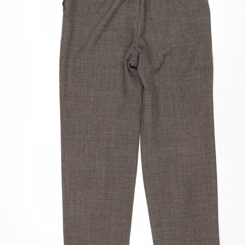 Marks and Spencer Womens Brown Polyester Trousers Size 10 Regular