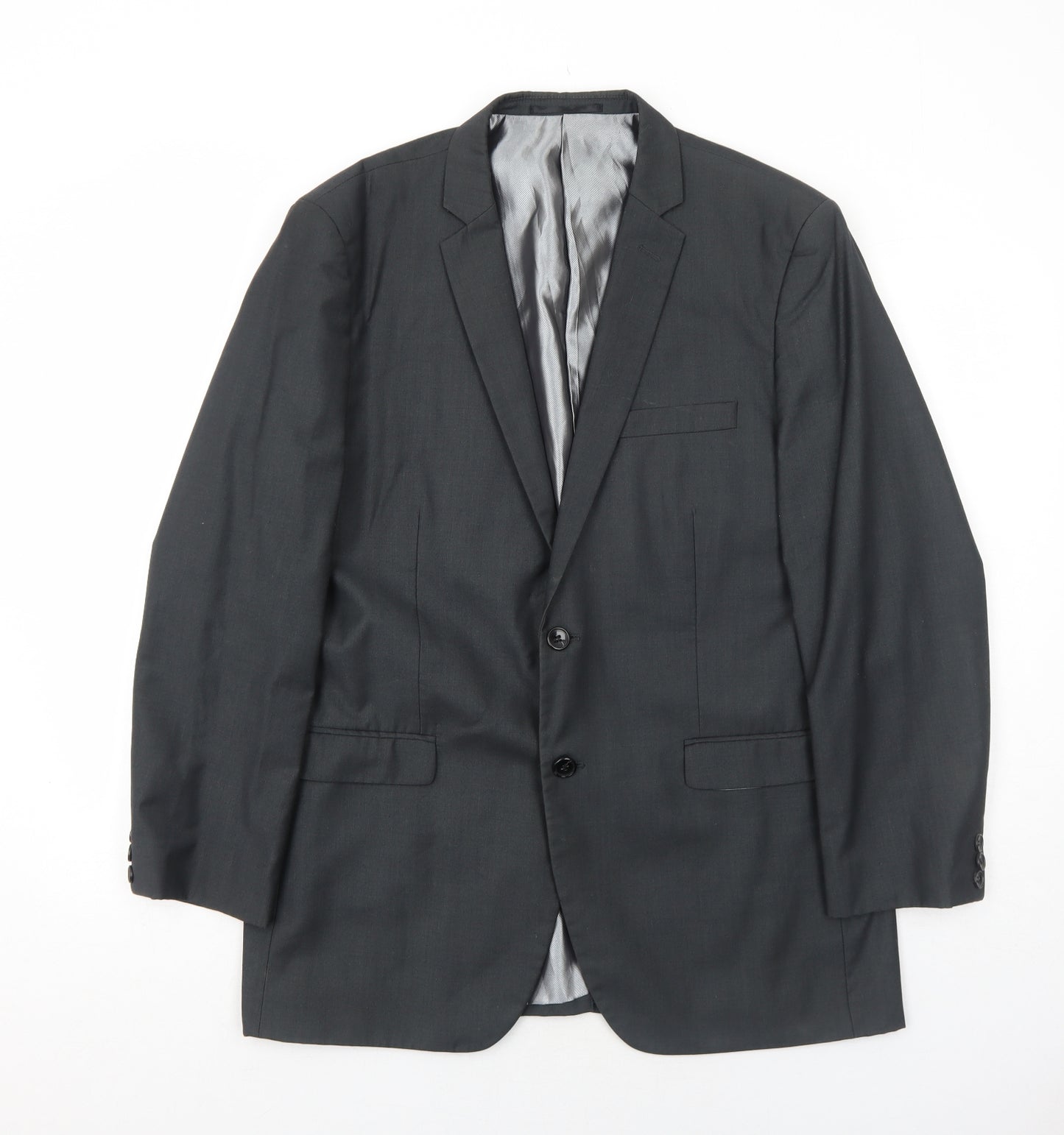 Goodsouls Mens Grey Polyester Jacket Suit Jacket Size 42 Regular