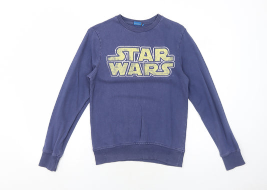 Star Wars Mens Blue Cotton Pullover Sweatshirt Size XS - Star Wars