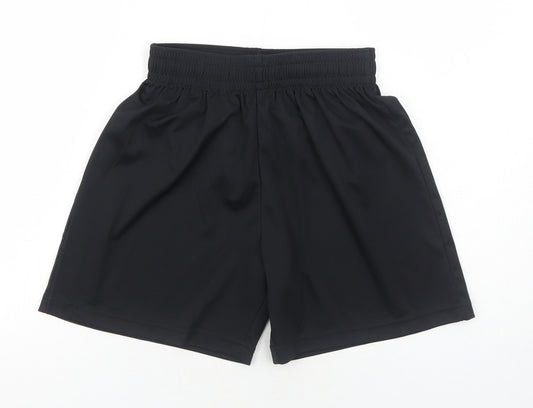 Prostar Boys Black Polyester Sweat Shorts Size 10-11 Years Regular Drawstring