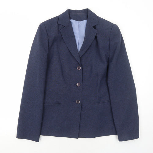 Dorothy Perkins Womens Blue Polyester Jacket Suit Jacket Size 14
