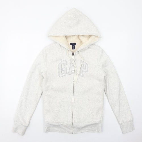Gap Womens Grey Cotton Full Zip Hoodie Size XS Zip