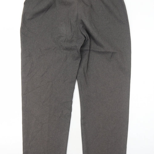 EWM Womens Grey Polyester Trousers Size 16 Regular Zip