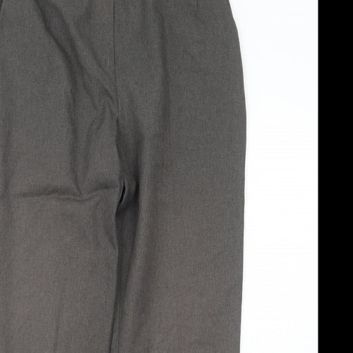 EWM Womens Grey Polyester Trousers Size 16 Regular Zip