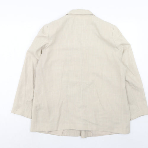 NEXT Womens Beige Polyester Jacket Blazer Size 16