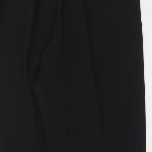 Evans Womens Black Polyester Trousers Size 14 Regular Tie