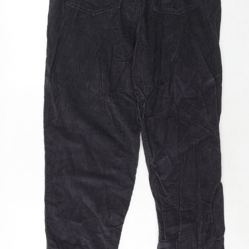 Eddie Bauer Womens Blue Cotton Trousers Size 8 Regular Zip