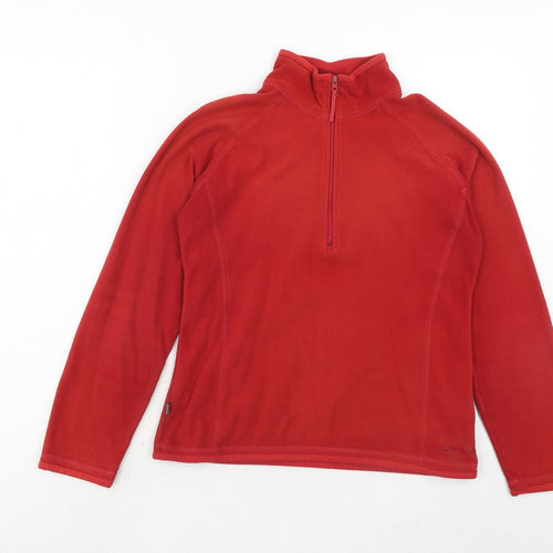 Mountain Life Womens Red Polyester Pullover Sweatshirt Size 8 Zip