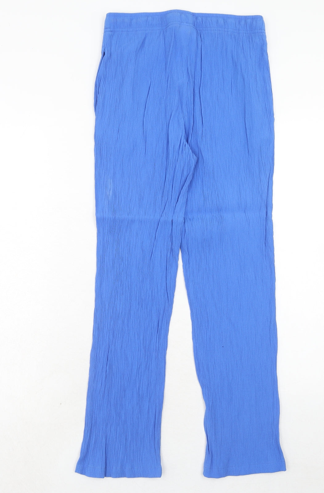 Damart Womens Blue Viscose Trousers Size 10 L27 in Regular Drawstring