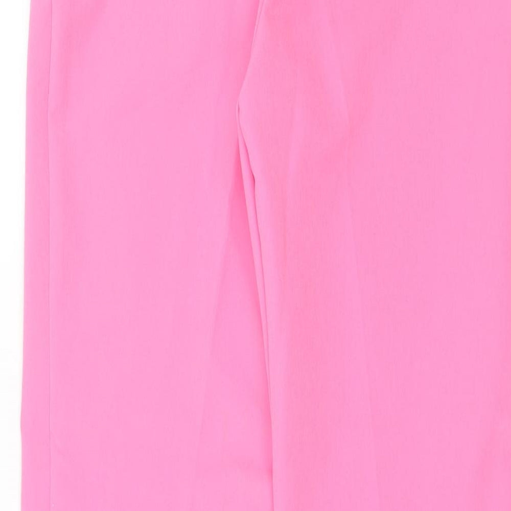 ASOS Womens Pink Polyester Carrot Trousers Size 8 Regular Zip