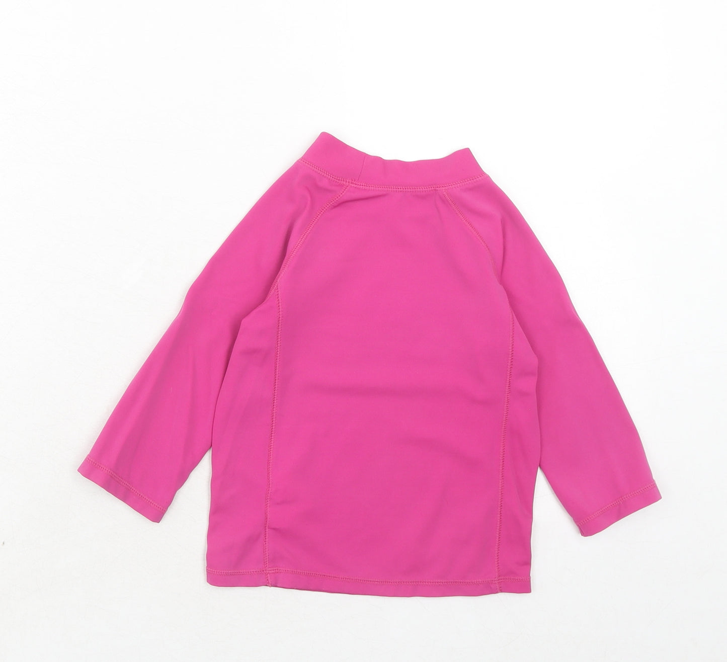 Gap Girls Pink Nylon Pullover T-Shirt Size 4 Years Mock Neck Pullover - Swim Top