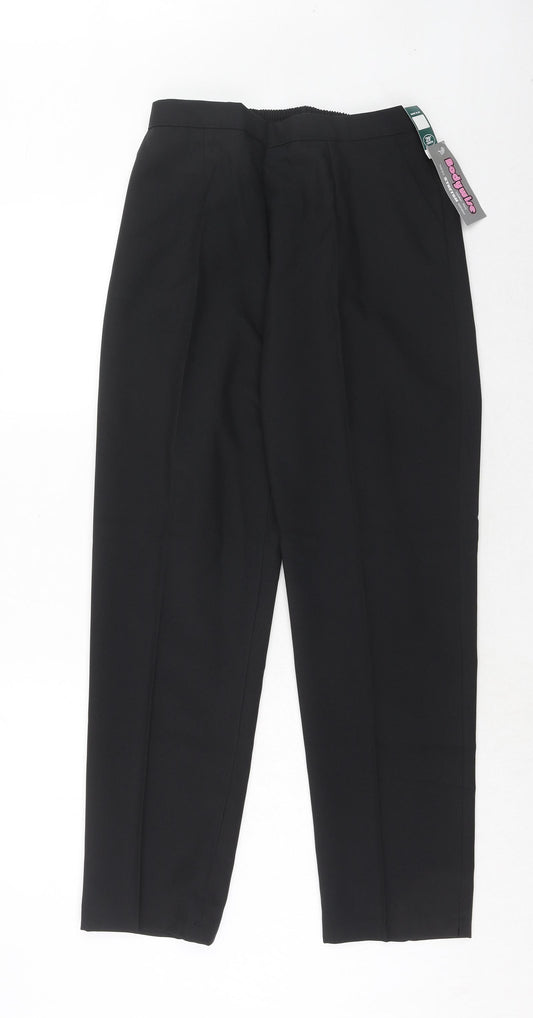Bodywise Womens Black Polyester Chino Trousers Size 10 Regular