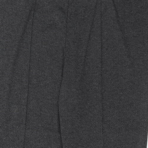 Bonmarché Womens Grey Geometric Polyester Trousers Size 22 Regular