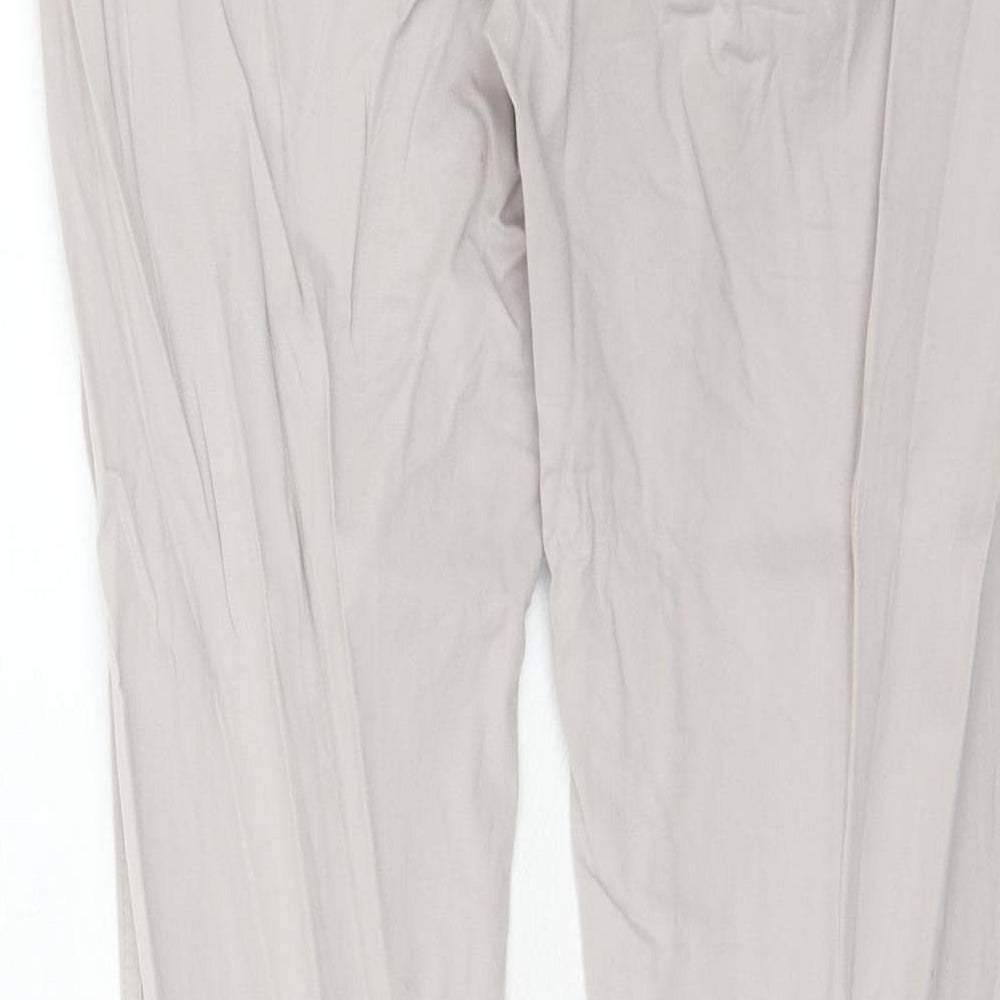 MANTARAY PRODUCTS Womens Beige Cotton Trousers Size 8 Regular Zip