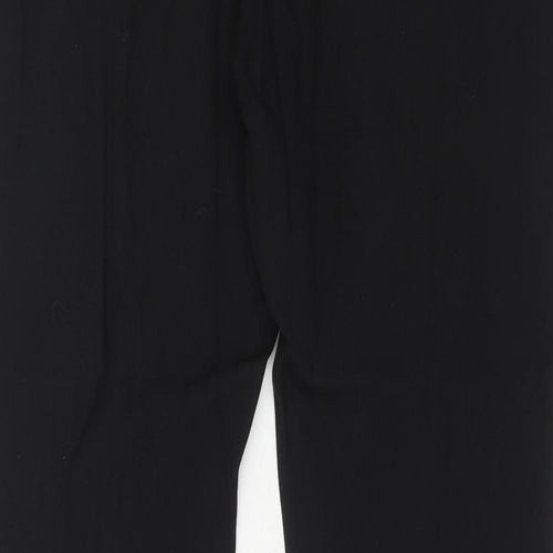Marks and Spencer Womens Black Viscose Trousers Size 18 Regular