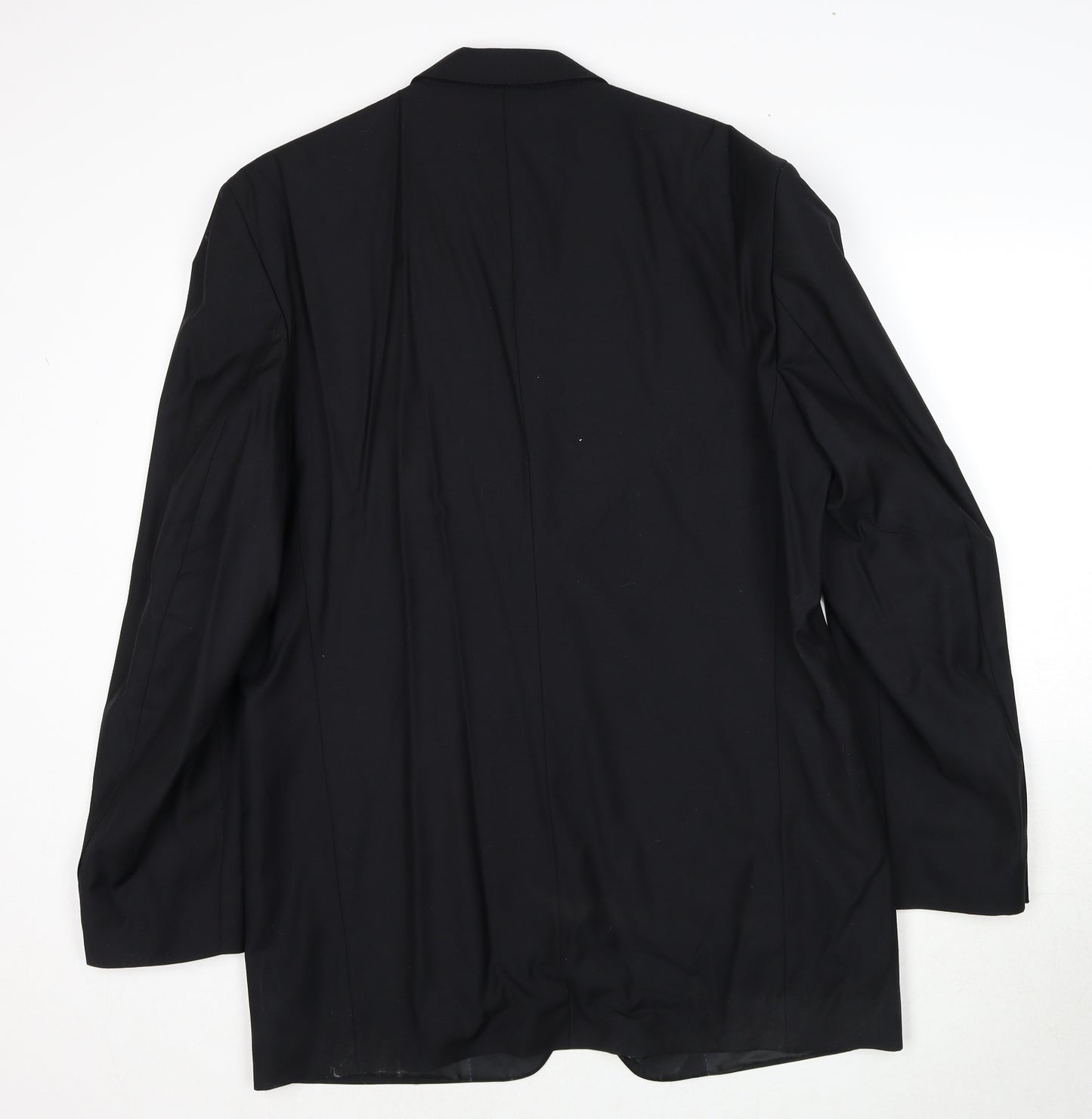 Austin Reed Mens Black Wool Jacket Blazer Size 42 Regular