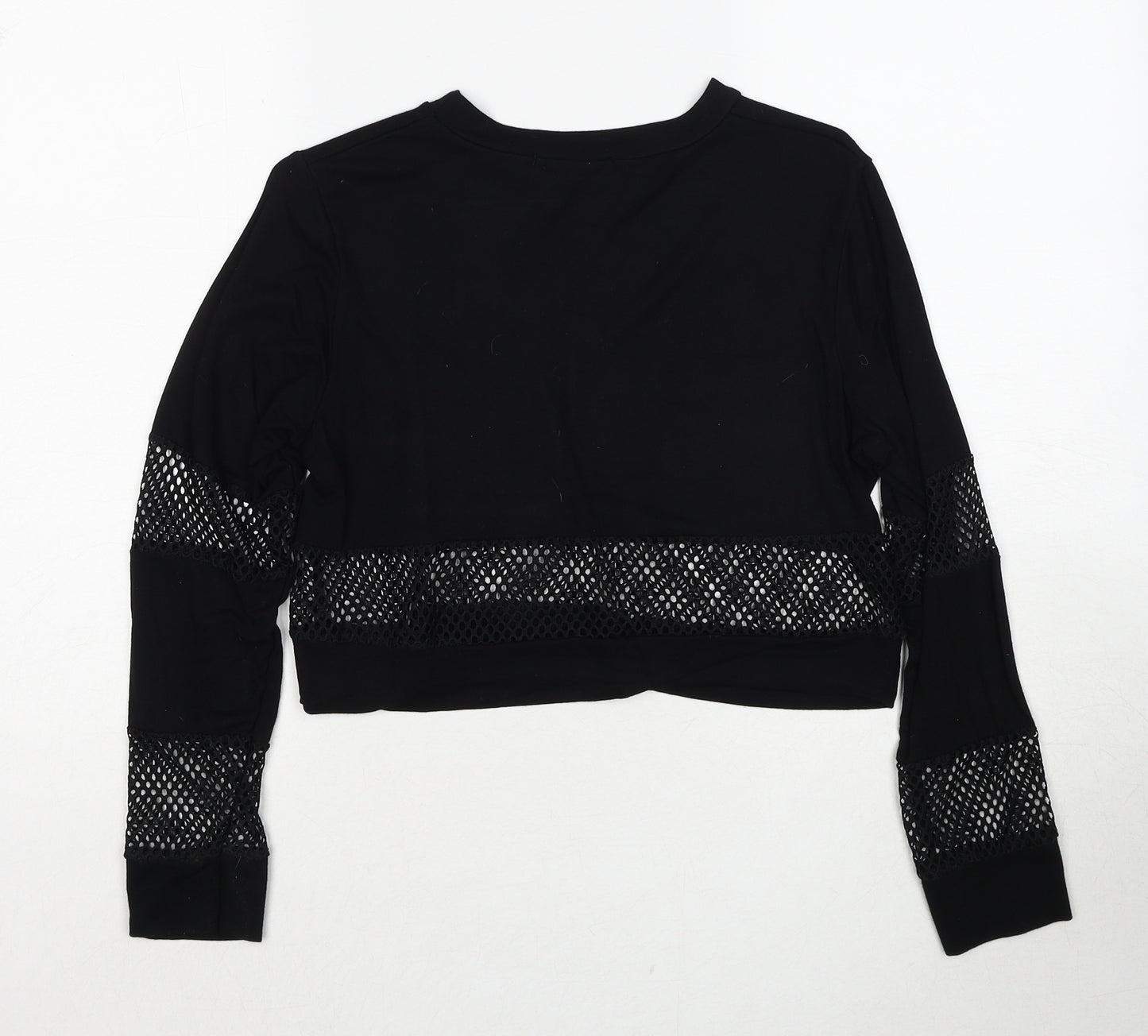 Stylewise Womens Black Viscose Pullover Sweatshirt Size S Pullover - Troublesome Size S-M