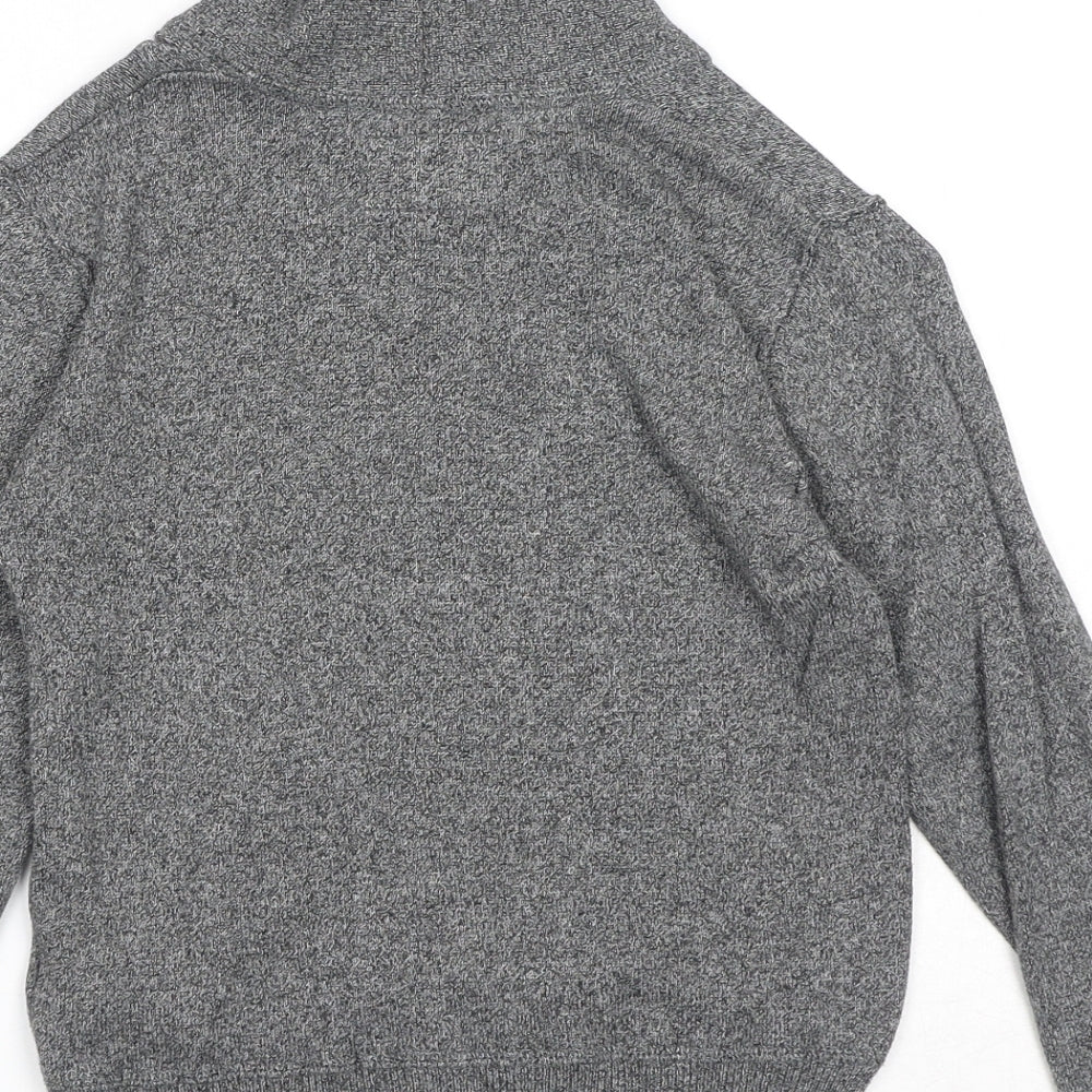 NEXT Boys Grey Collared Cotton Pullover Jumper Size 6 Years Pullover