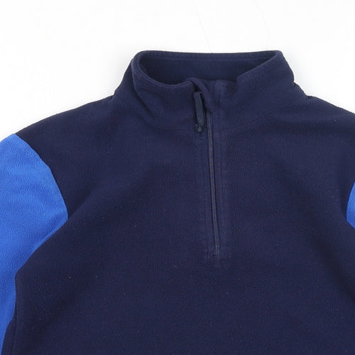 Mountain Warehouse Boys Blue Polyester Pullover Sweatshirt Size 7-8 Years Zip