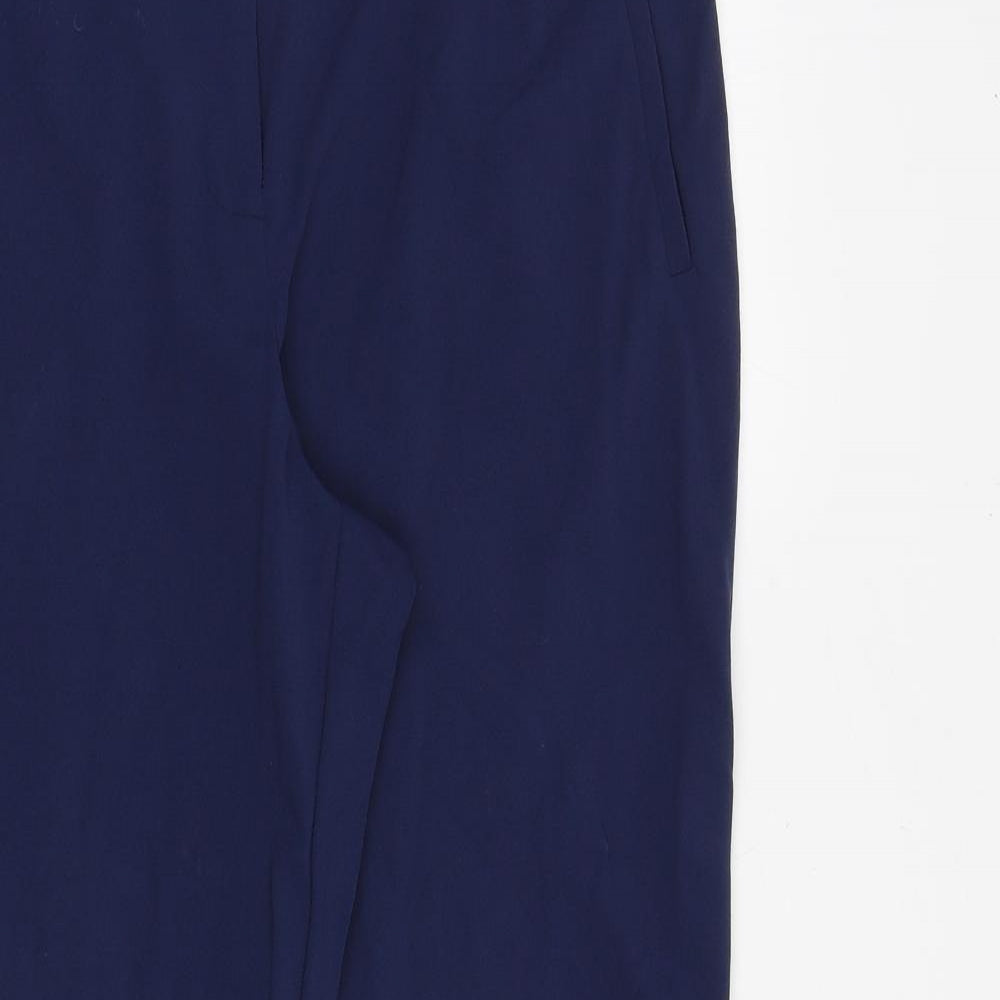 Roman Womens Blue Polyester Trousers Size 14 Regular Zip