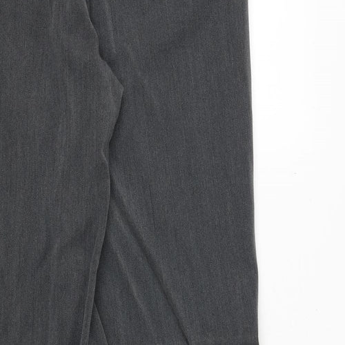 AFIBEL Womens Grey Polyester Trousers Size 16 Regular