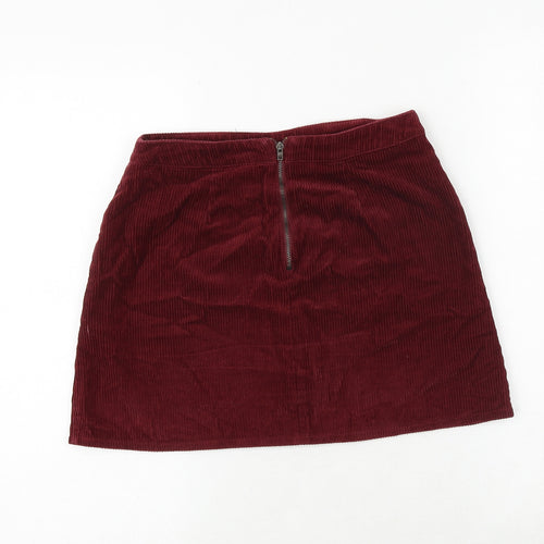 BDG Womens Red Polyester Mini Skirt Size XS Zip