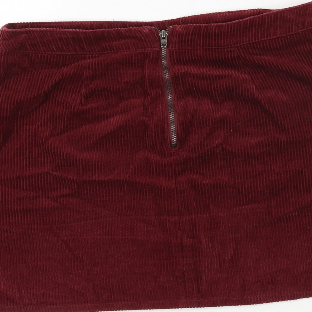 BDG Womens Red Polyester Mini Skirt Size XS Zip