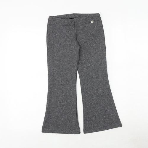 Marks and Spencer Girls Grey Polyamide Jogger Trousers Size 6 Years Regular