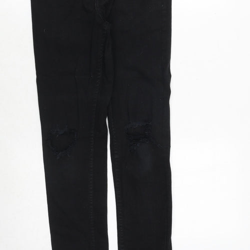 New Look Mens Black Cotton Skinny Jeans Size 30 in Regular Zip