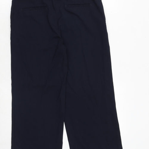 NEXT Womens Blue Polyester Trousers Size 10 Regular Zip