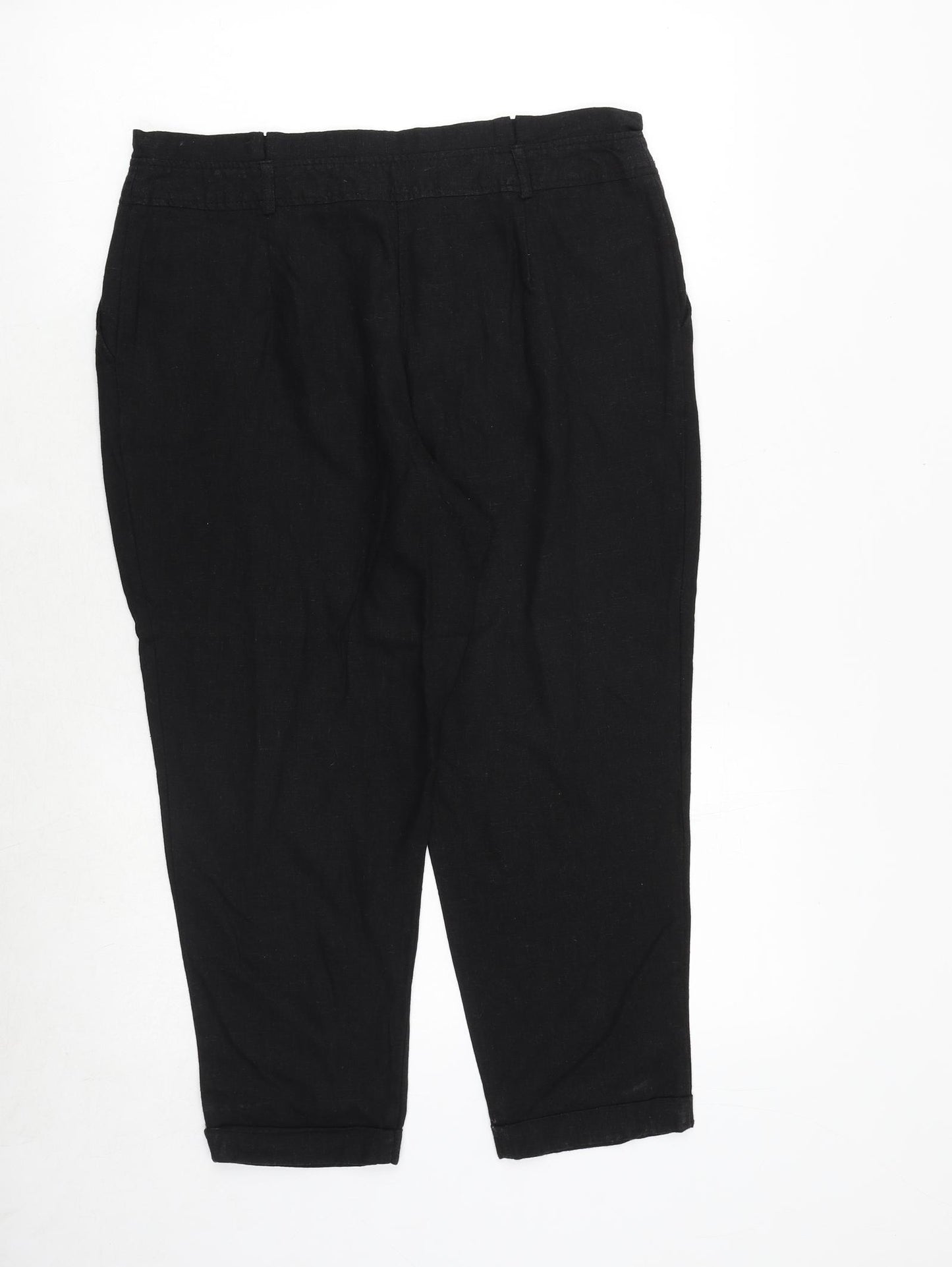 Dorothy Perkins Womens Black Polyester Trousers Size 14 Regular Zip