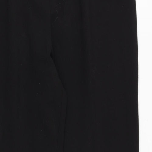 CC Womens Black Polyester Trousers Size 16 Regular Zip
