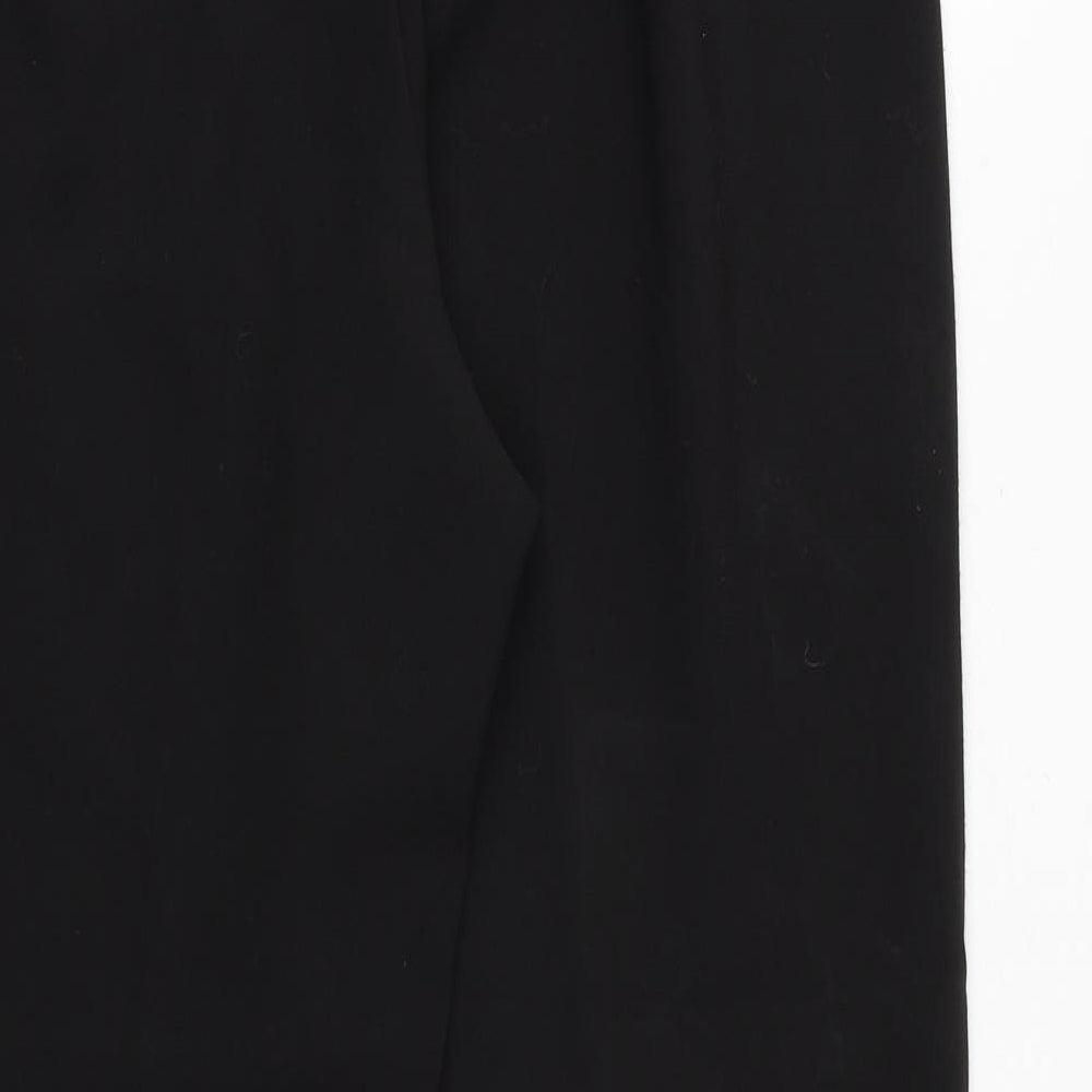 CC Womens Black Polyester Trousers Size 16 Regular Zip