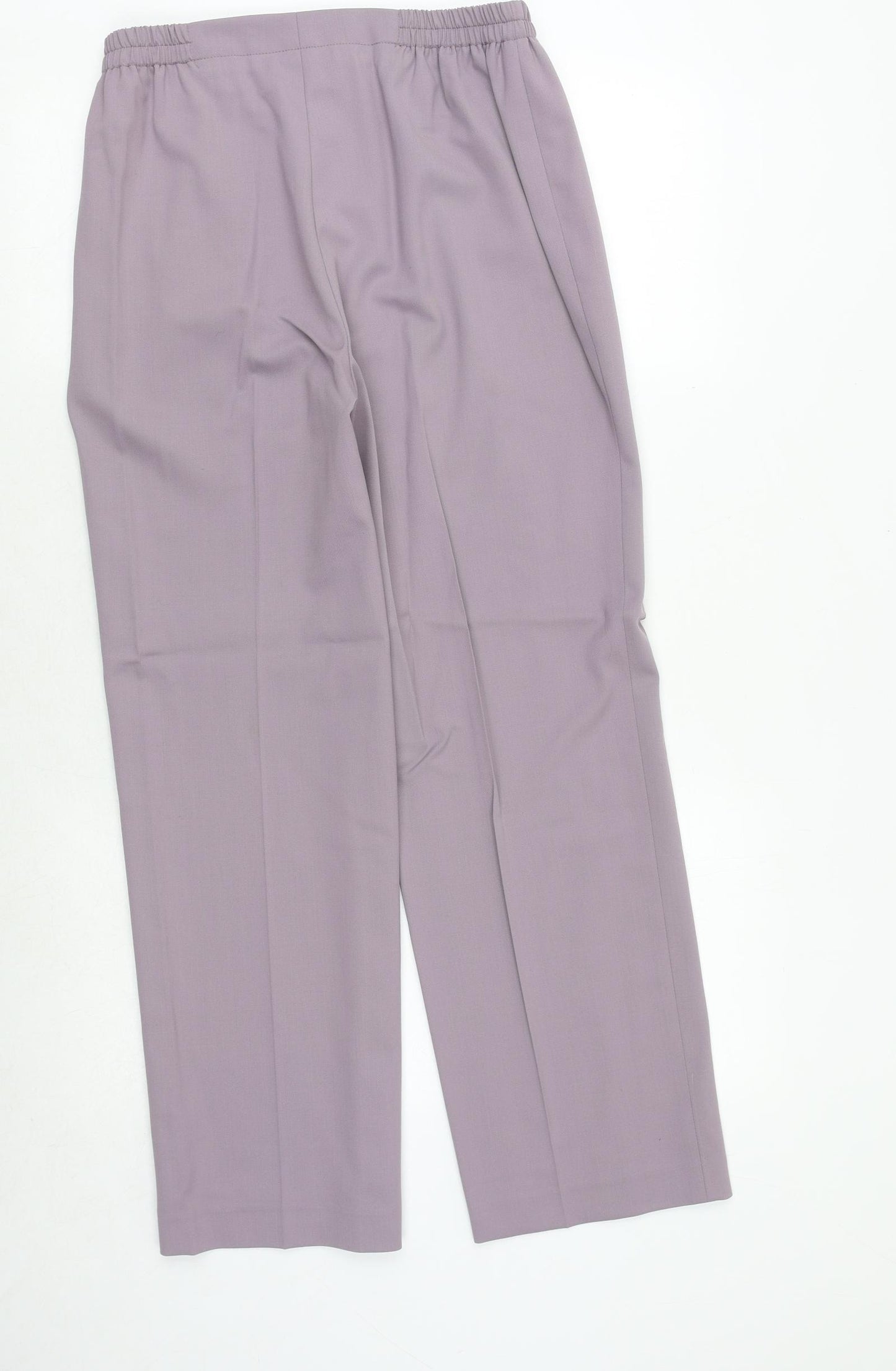Artigiano Womens Purple Polyester Trousers Size 12 Regular Zip