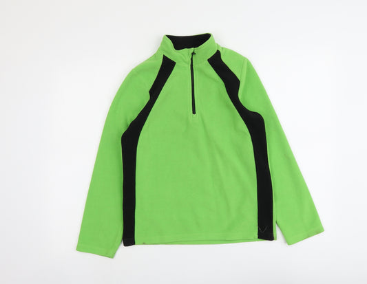 Crivit Boys Green Polyester Pullover Sweatshirt Size 10-11 Years Zip