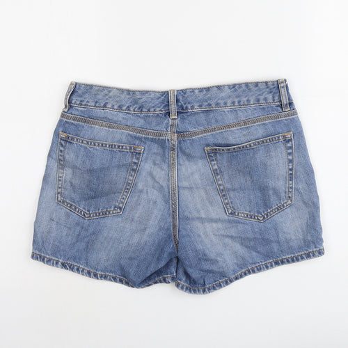 Gap Womens Blue Cotton Hot Pants Shorts Size 6 L3 in Regular Button